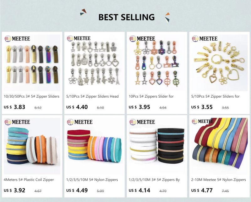 Description Picture 2 of item5/10Pcs 5# Sewing Zipper Puller Slider for Nylon Zippers Cursors Backpack Garment Decor Zips Spare Zip Repair Bag Accessories