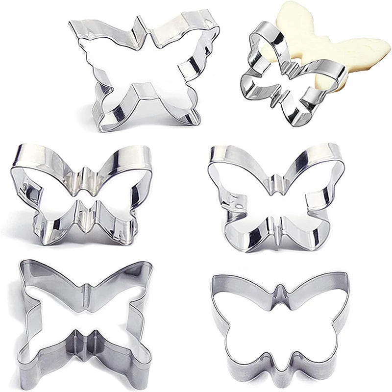 Description Picture 2 of itemStainless Steel Biscuit Mold Set,Butterfly Cookie Cutter Kit,DIY Cake Decoration Tool,Chocolate Pastry Baking Snacks Mold, 5Pcs