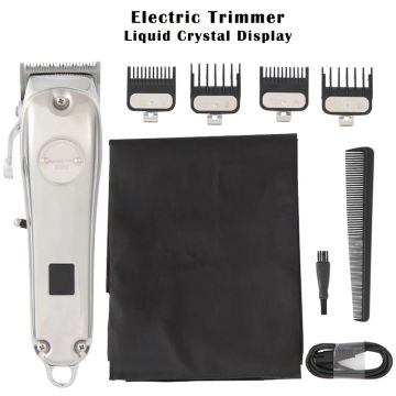 Hair Clipper Set Electric Hair Trimmer USB Rechargeable LCD Display  Cordless Shaver Trimmer  Men Barber Hair Cutting Machine