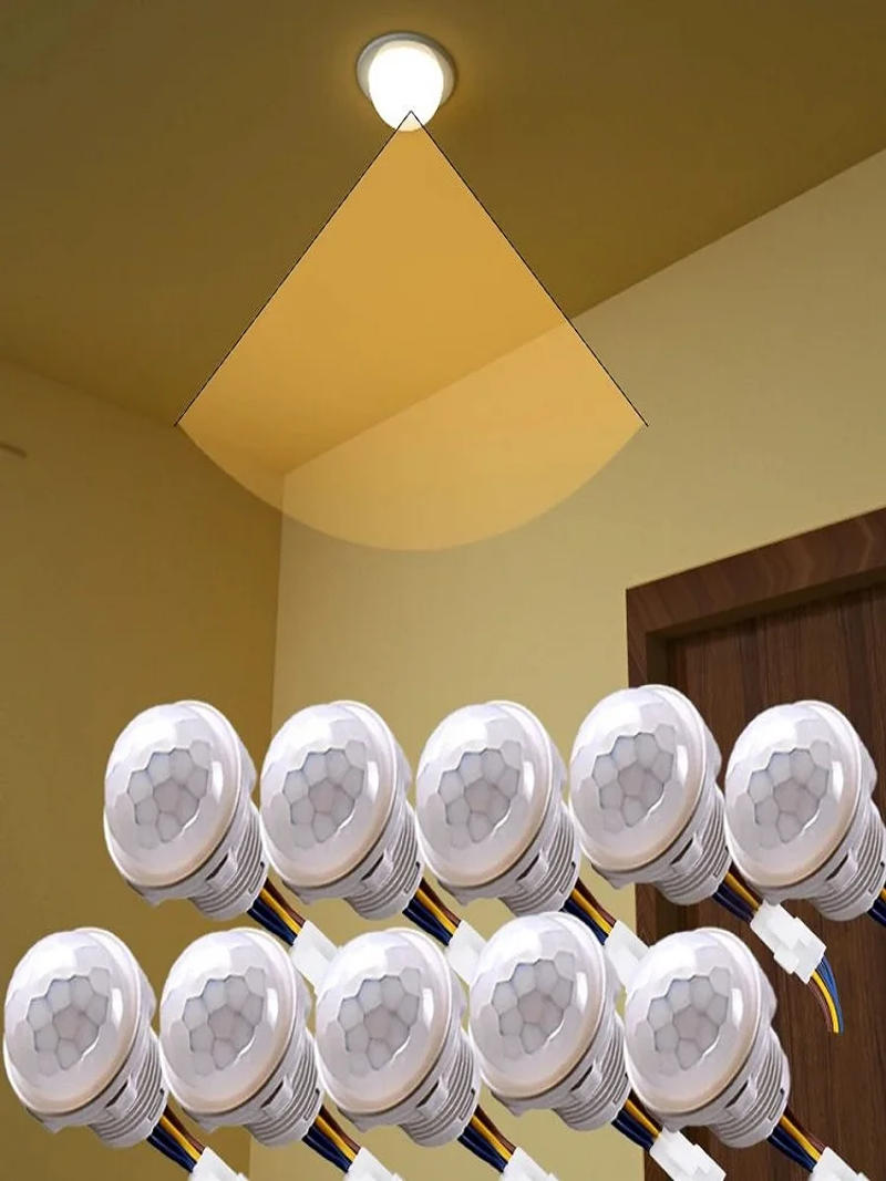 Description Picture 2 of item2PCS Smart PIR Sensor Detector Switch 110V 220V Human Body Infrared Motion Sensor Indction Auto On Off Light Switches