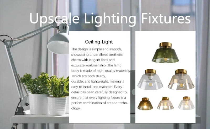 Description Picture 5 of itemLED Retro Glass Ceiling Lamp Modern Light Luxury For Coffee Bar Counter Bedroom Aisle Dining Room Study Home Decoration Fixture