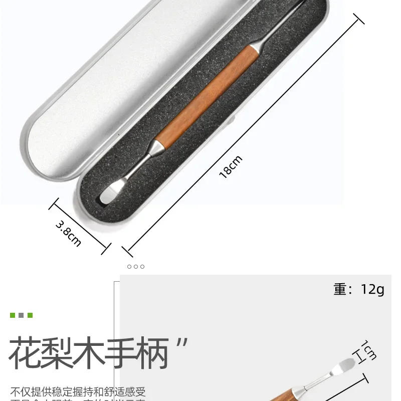 Description Picture 5 of itemStainless Steel Coffee Decorating Art Pen Wooden Handle Latte Pull Flower Needle Barista Tool Coffee Accessories Modeling Tool