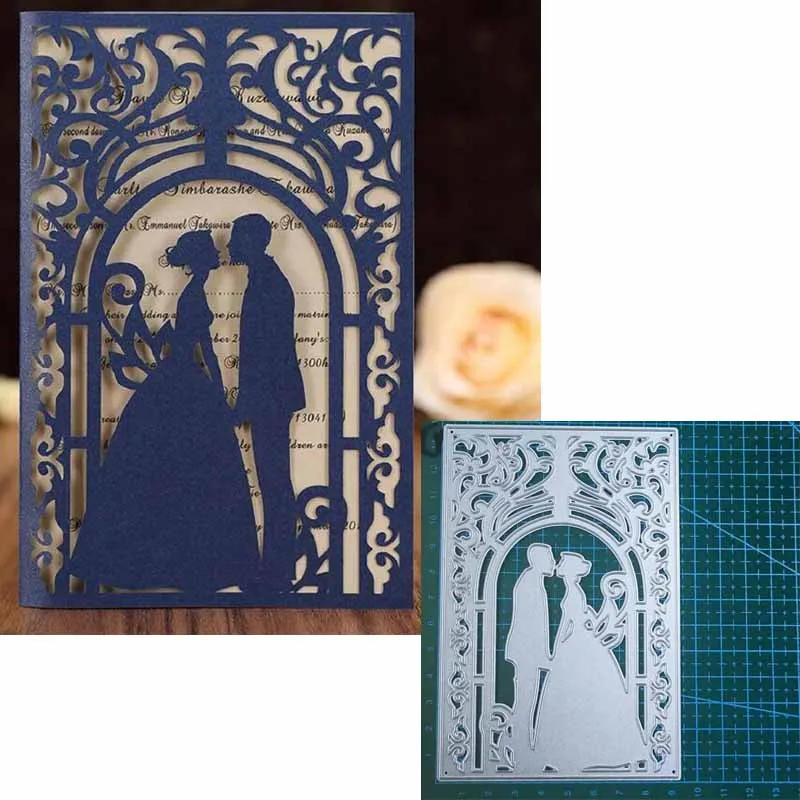 Description Picture 5 of itemWedding couple metal cutting dies mold Scrapbooking decoration paper craft knife mould blade punch template Embossing stencils