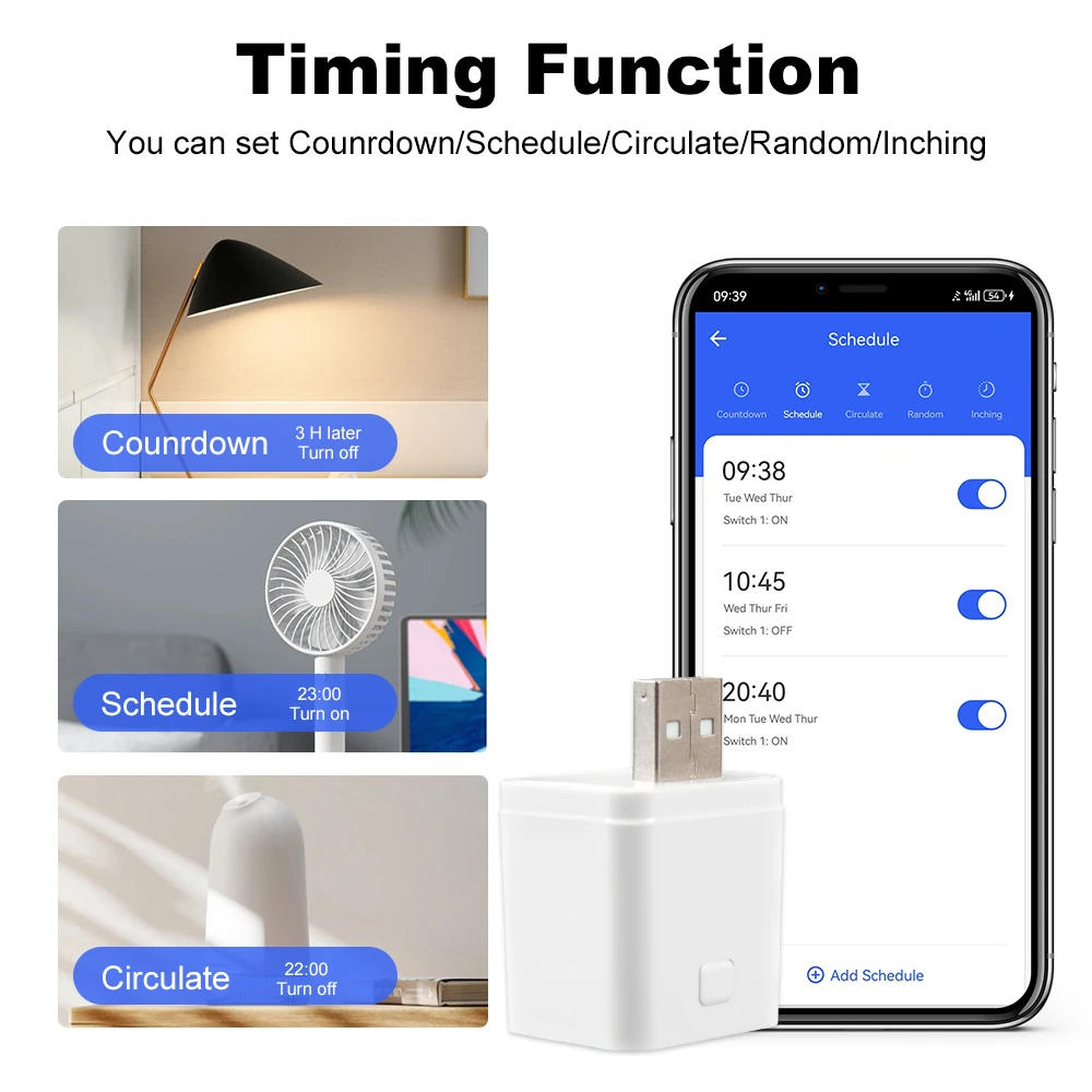 Description Picture 6 of itemTuya WiFi/Zigbee Smart Micro USB Adaptor Switch 5V Mini USB Power Adaptor Timing Charge Plug for Alexa Google Home Yandex Alice