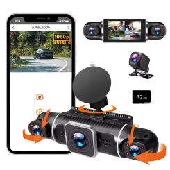 4 Channel 360 Degrees Car DVR Dash Cam WiFi GPS 24h Parking Monitor 4 Lens*HD 1080P Video Recorder APP Control Hard-wired Tool