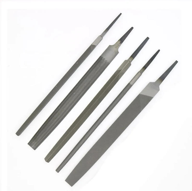 Description Picture 6 of item5Pcs 6 Inch Industrial Steel Files Set Flat/Round/Half Round/Triangle/Square For Metalworking Woodworking Steel Rasp File Flat