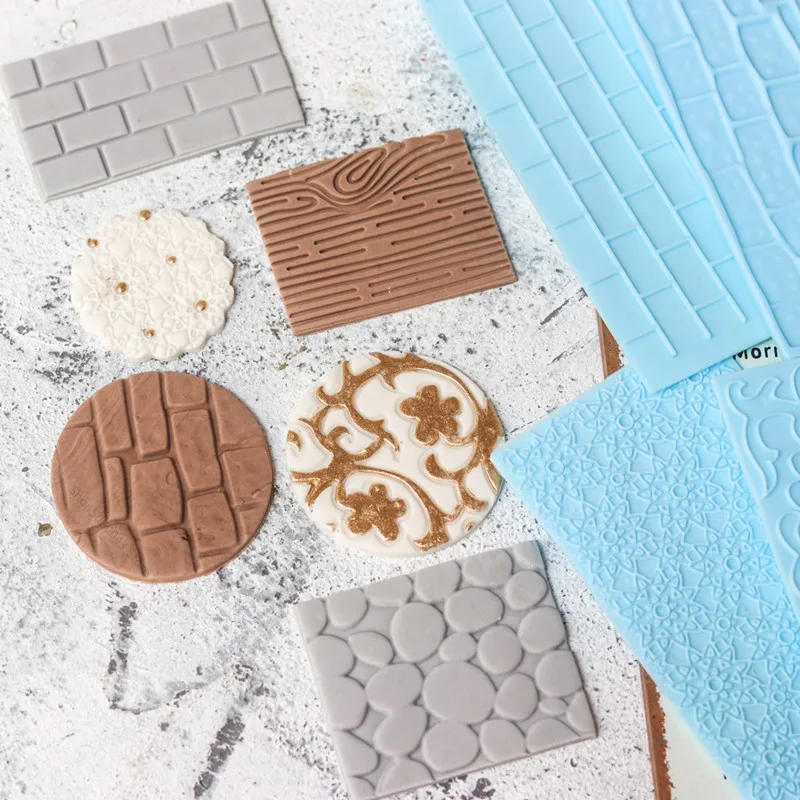 Description Picture 5 of itemPottery Texture Tool 2 PCS/SET Sculpture Model DIY Bark/Pebble/Wall/Floral Clay Printing Stencil Ceramic Relief Clay Stamp Tool