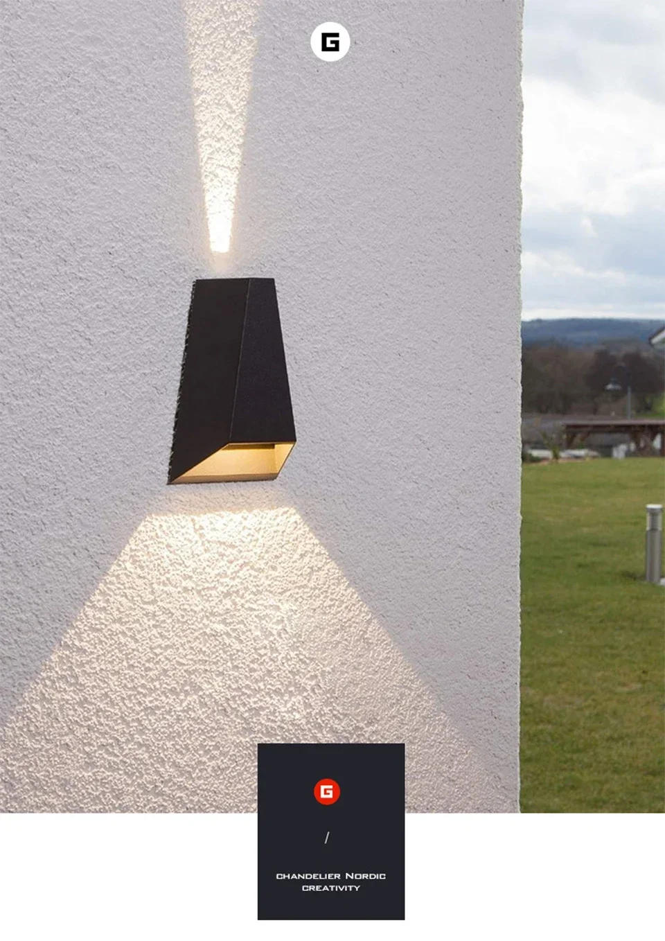 Description Picture 2 of itemOutdoor LED Wall Lightin Waterproof  Washer Lamp Garden Balcony Wall Lamps Staircase Aisle Lamp Villa Exterior Lamp