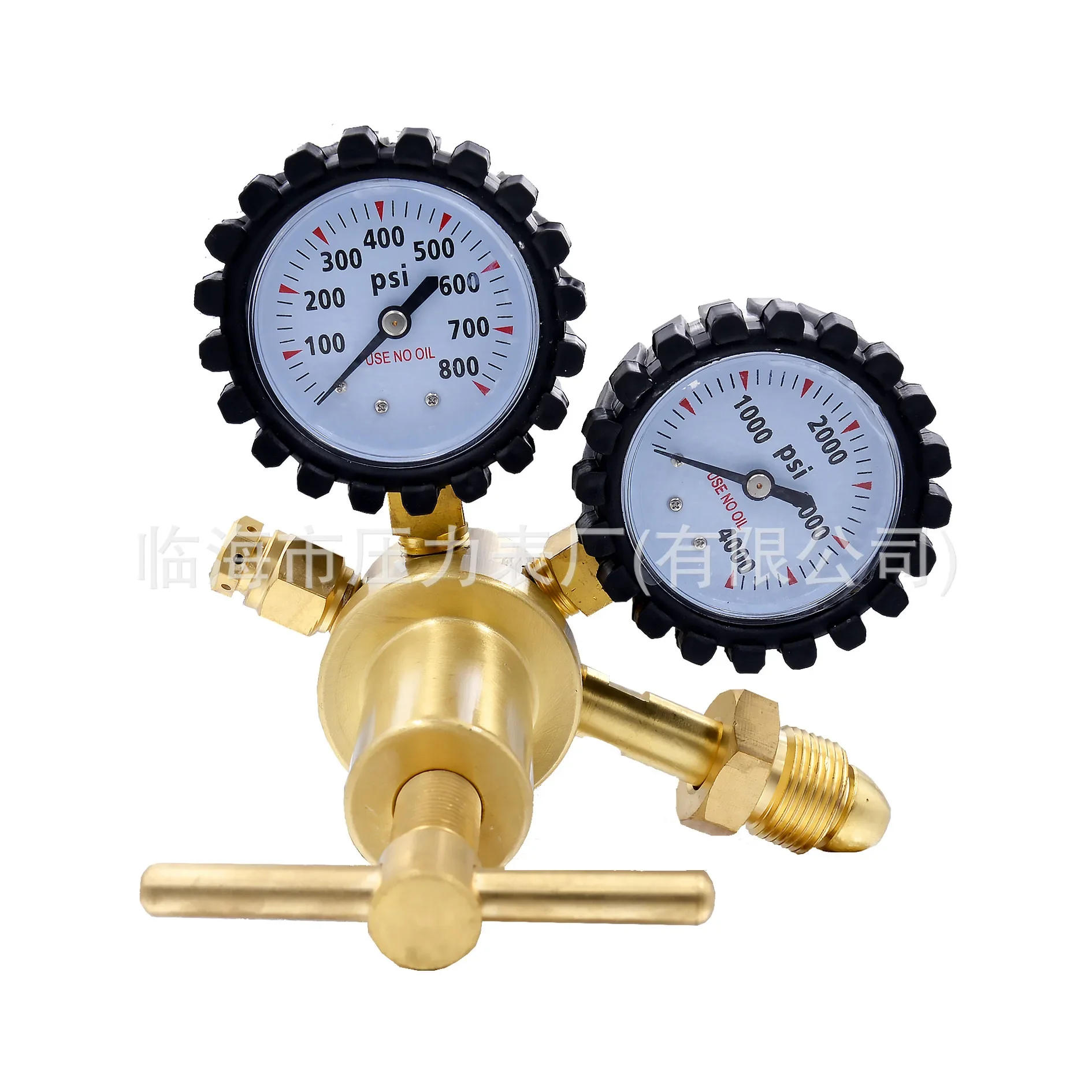 Description Picture 2 of item1/4" Brass Nitrogen Regulator 0-600PSI Gas Pressure Reducing Valve Connection Gauges CGA580
