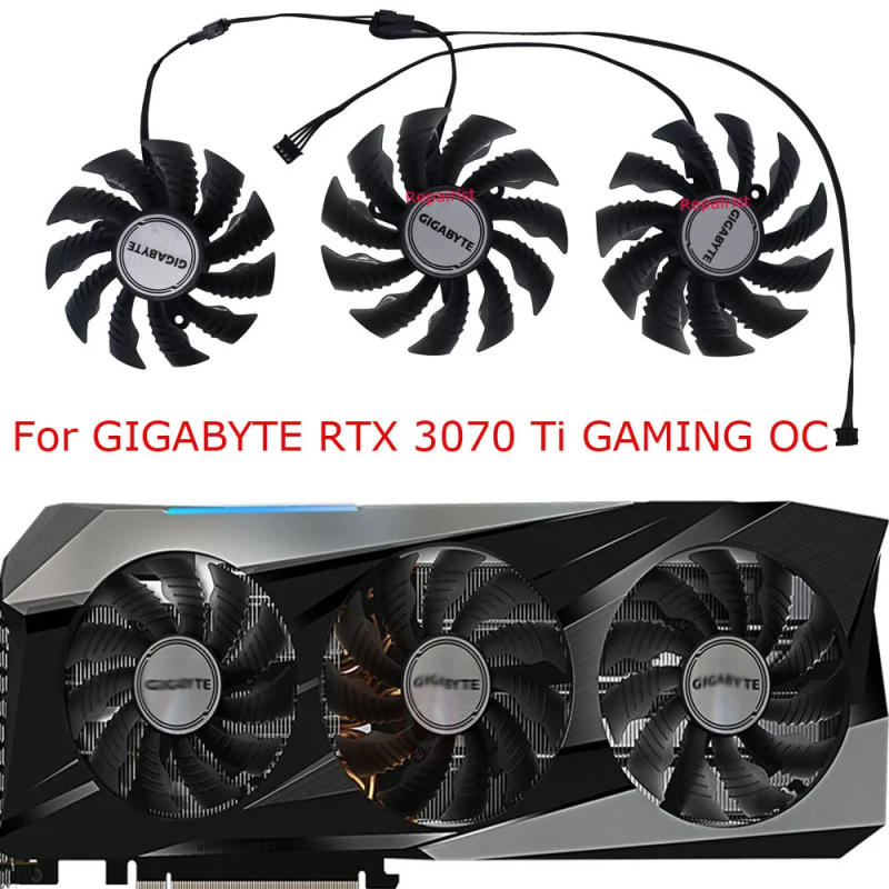 Description Picture 3 of item3Pcs/Set,87MM T129215SU 82MM T128015SU,Graphics Card Fan,For GIGABYTE RTX 3090 3070Ti 3080 3080Ti GAMING OC,Video Cards Cooling
