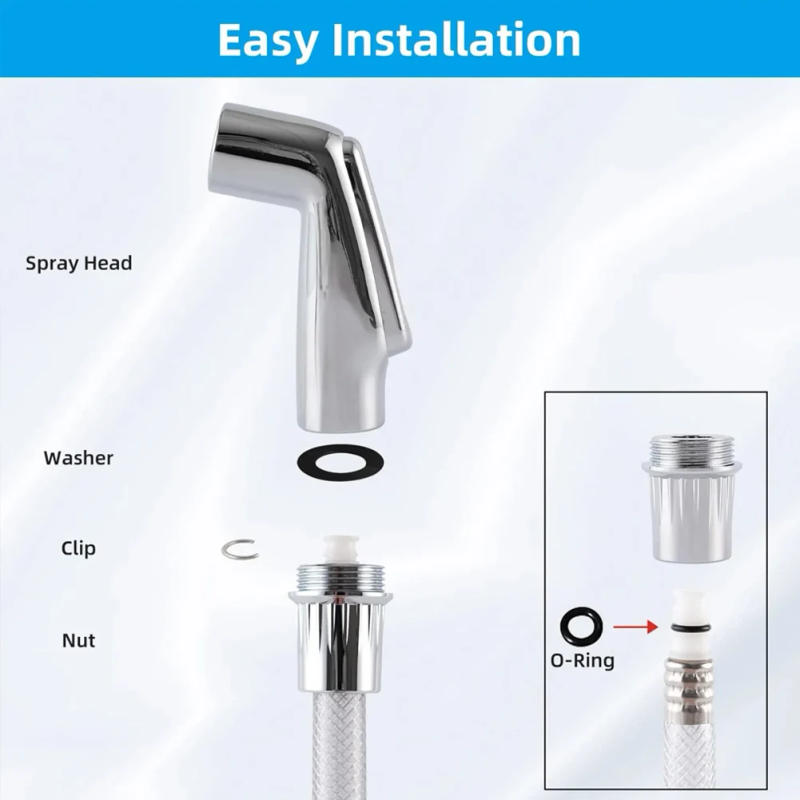 Description Picture 5 of item1pc Kitchen Sink Side Sprayer Head Replacement Kitchen Basin Faucet Automatic Reset Home Bathroom Cleaning Tools Accessories