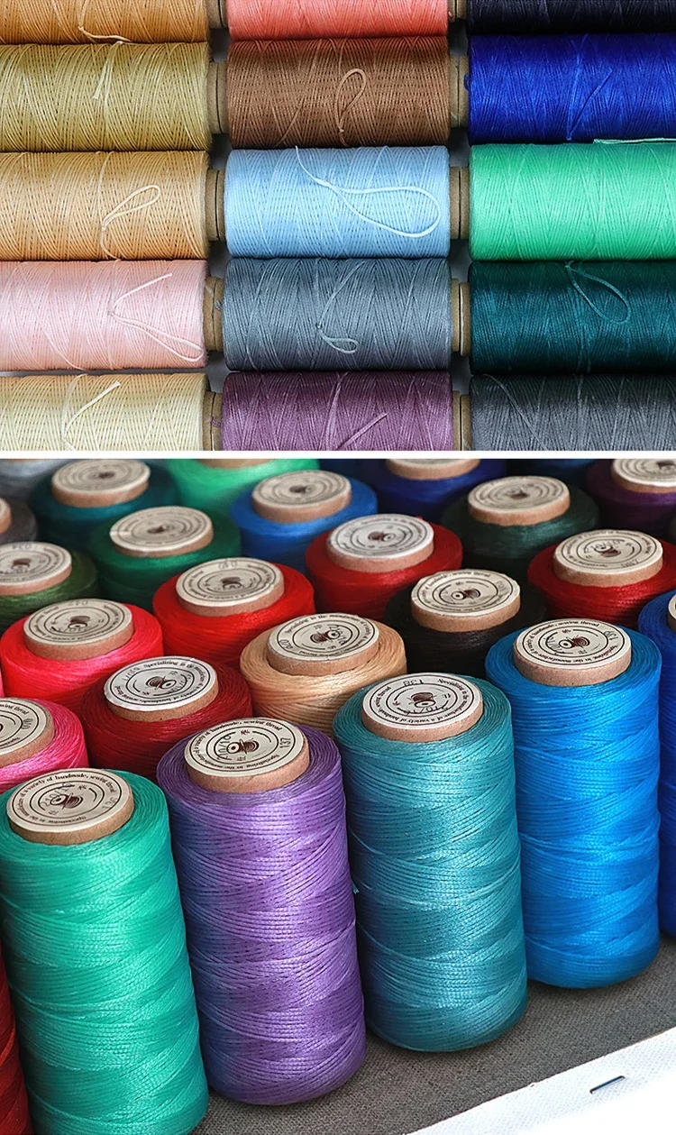 Description Picture 2 of item1.2MM 300D Waxed Thread Polyester Twine Cord Macrame Braided Bracelet Making Beading String Trim Cord for DIY Jewelry Necklace