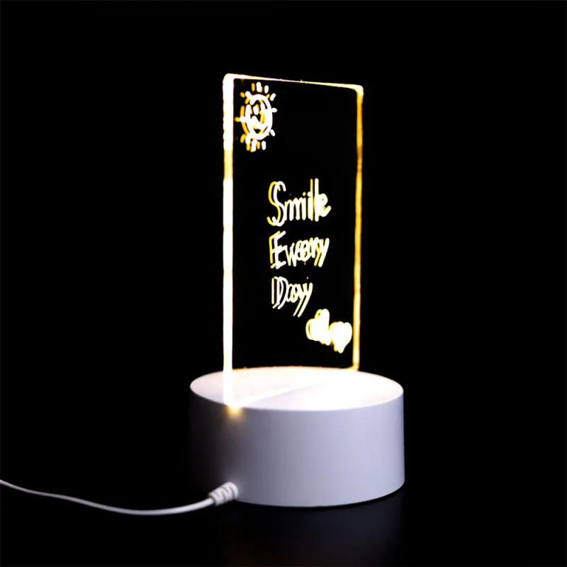 Description Picture 3 of itemTranparent Led Note Board Night Light Warm White Message Board Lamp USB Message Board With White/Colorful Pen DIY Gift