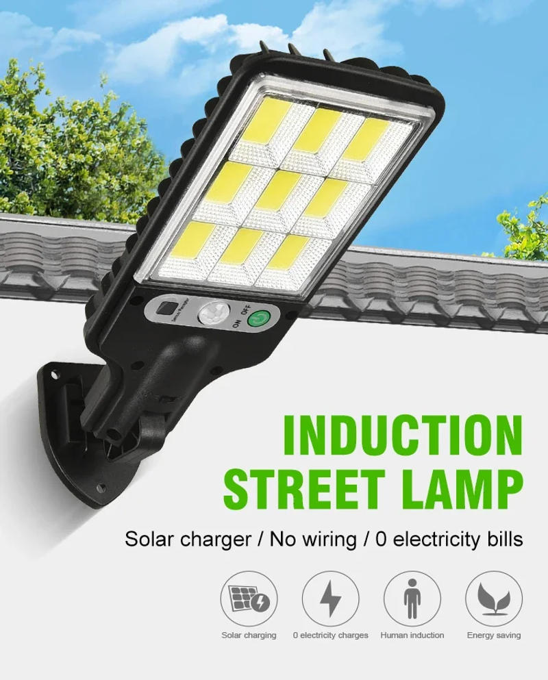 Description Picture 2 of itemLED Solar Outdoor Remote Control 3 Modes LED Courtyard Wall Lamp Human Body Induction Garden Terrace Garage Door Street Lighting