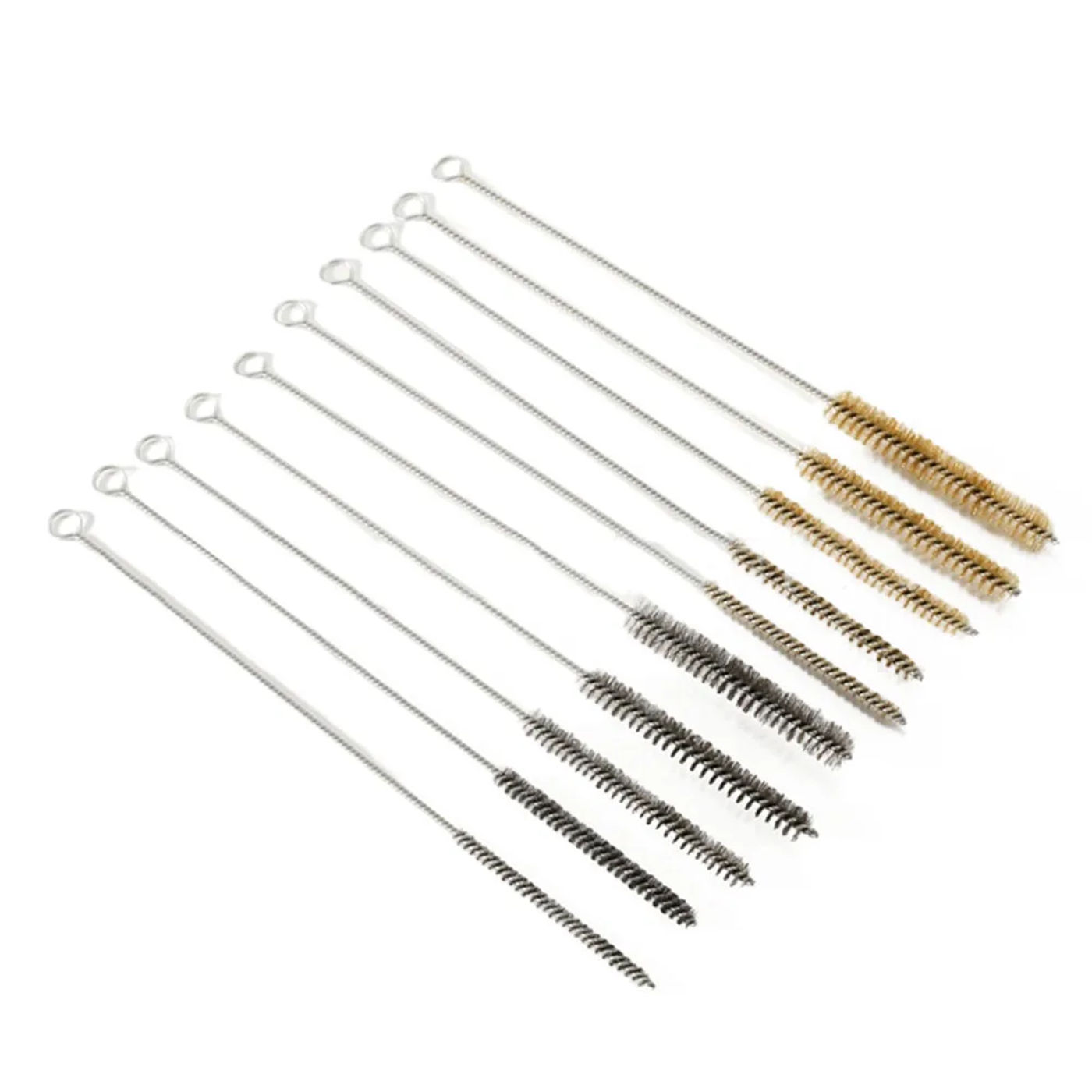 Description Picture 4 of item5/10pcs Cleaning Brushes Set Stainless Steel Brass Cylinder Wire Tube Pipe Cleaning Brush Paint Spray Guns Cleaning Brush