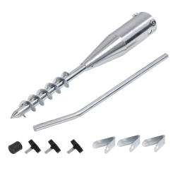 Beach Umbrella Sand Anchors Portable Umbrella Anchors Base Metal Ground Screw