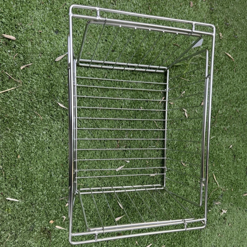 Description Picture 4 of itemIGT Folding Drain Basket 1 Unit Folding Storage Basket Stainless Steel Basket Outdoor Camping IGT Table Accessories