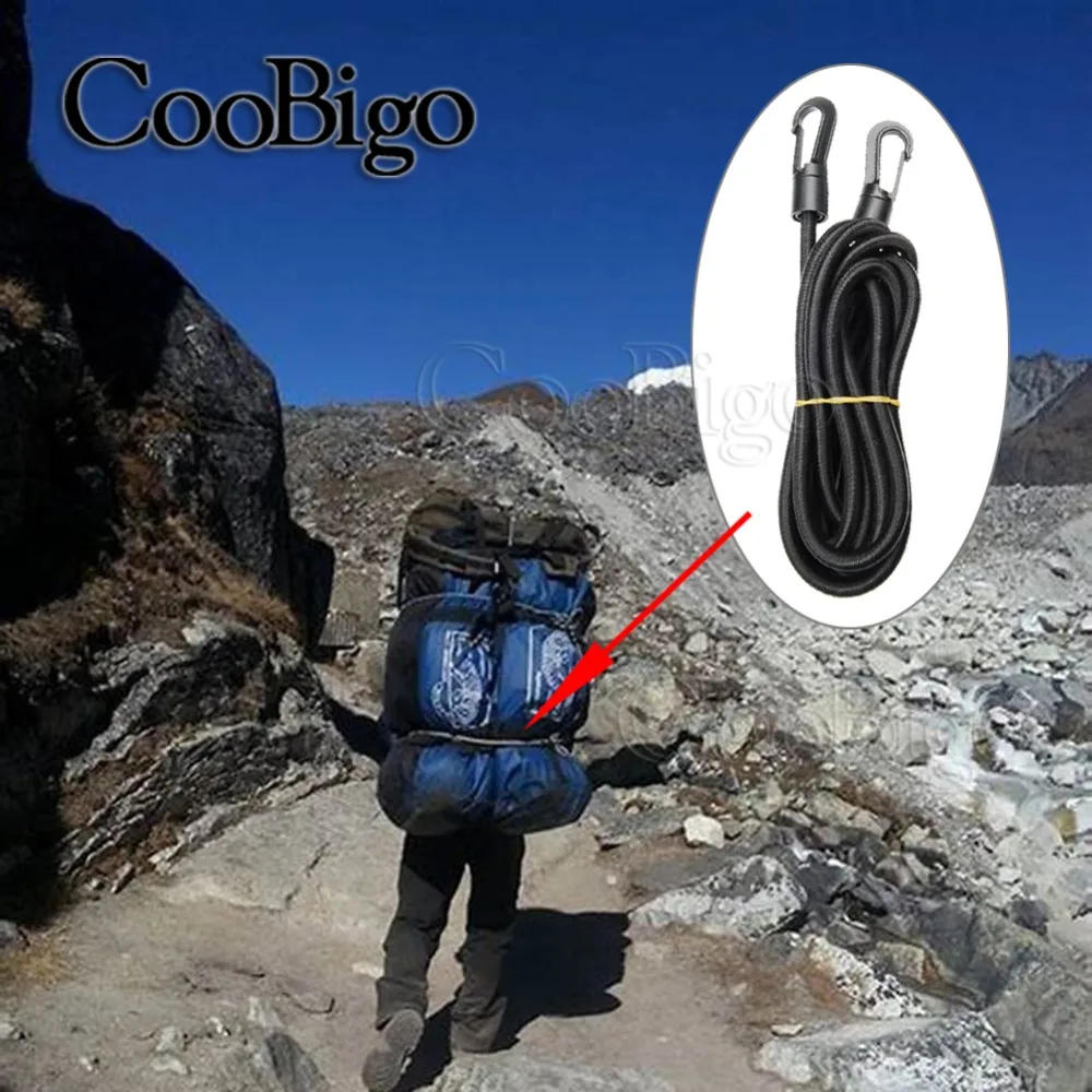 Description Picture 5 of item1 Pcs 2m Black Heavy Duty Elastic Bungee Shock Cord with Plastic Hook Car Bike Luggage Tent Kayak Canoe Rope Tether
