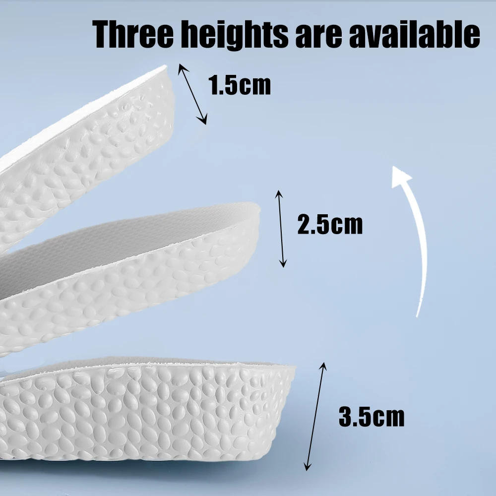 Description Picture 4 of item1Pair EVA Sports Shock Absorption Shoes Insole for Feet Height Increase Insoles Men Women Arch Support Orthopedic Shoe Pads