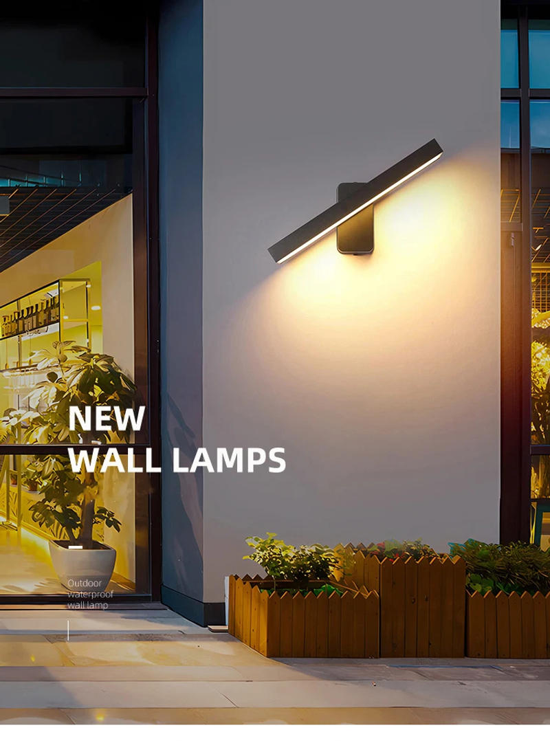 Description Picture 6 of itemOutdoor wall lamps waterproof villa entry doorway lighting long strip front door light balcony light courtyard super bright door