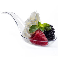 Home Party Wedding Disposable Tableware Supplies, 120*25mm Mini Wave Dessert Spoon