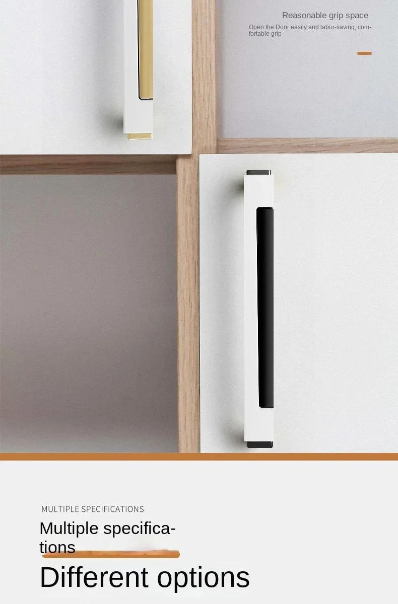 Description Picture 5 of item2 Colors Modern European Style Furniture Handle Wardrobe Cabinet Closet Door Knob Dressing Table and Drawer Pulls Hardware