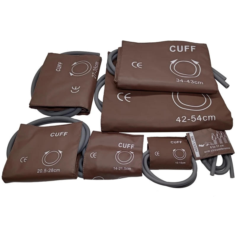 Description Picture 4 of itemAll Sizes In One Set Reusable Blood Pressure NIBP Cuff With Double Tube For Neonates to  Adult Size Patient Monitor Double Hose