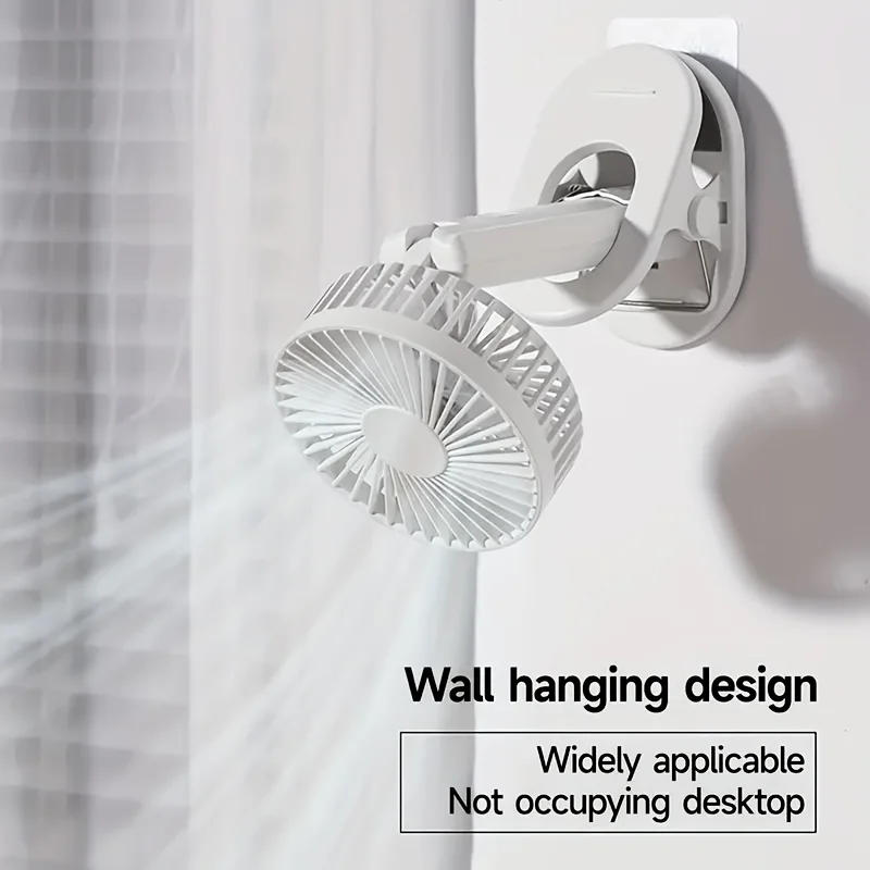 Description Picture 6 of itemElectric Desktop Fan Clip Fan Ventilator USB Rechargeable Personal Handheld Fan with Adjustable Angle Home Bedroom Dormitory