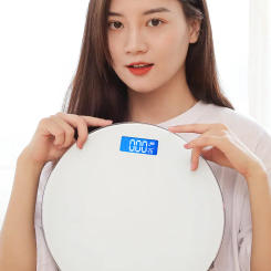 Household Adult Electronic Human Body Weight Scale Round Solid Color Health Scale Body Fat Scale Accurate High-end Weight Scale