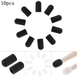 10Pcs Silicone Drum Stick Sleeves Stick Head Protective Mute Cover Cap for Jazz Snare Electronic Dumb Drum Exercise  Drumstick