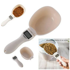 Pet Food Scale LCD Electronic Precision Weighing Tool Dog Cat Feeding Food Measuring Spoon Digital Display Kitchen Scale Scales
