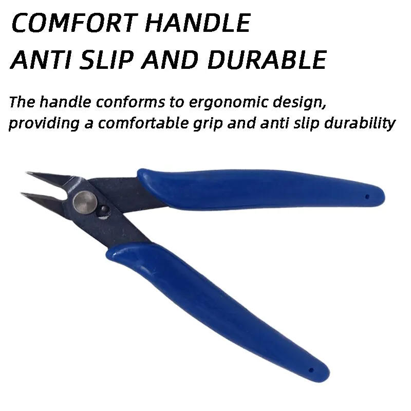 Description Picture 4 of item10PCS 170 Model Scissors Blue Diagonal Pliers Electronic Pliers Plastic Water Nozzle Pliers Electronic Cutting Nozzle Pliers