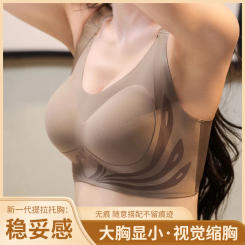 Sexy Lifting Seamless Underwear Women's Small Breasts Gathering No Steel Ring Bh Upper Holder Breast Adjustable Ladies Bra M-6XL