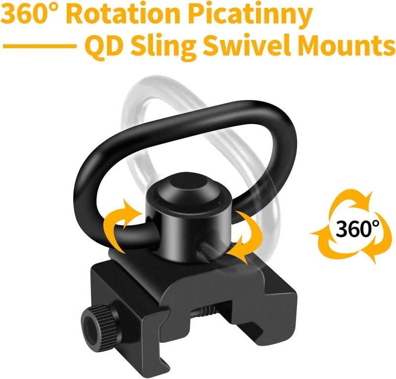 Description Picture 4 of itemQuick Detach Sling Swivel Mount Adapter 1.25” QD Rifle Strap Sling Ring Attachment 20mm Picatinny Rail Hunting Gun Accessories