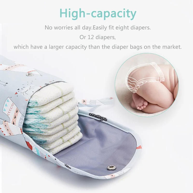 Description Picture 4 of itemBaby Diaper Bag Organizer Reusable Waterproof Wet Dry Pack Mummy Storage Nappy Handbag Travel Outdoor Stroller Carry Bag