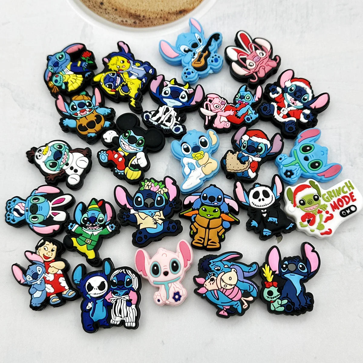 Description Picture 4 of item10PCS Silicone Beads Cartoon Stitch Focus Beads Teether Beads Baby Toy DIY Nipple Chain Jewelry Accessories Wholesale Kawai Gift