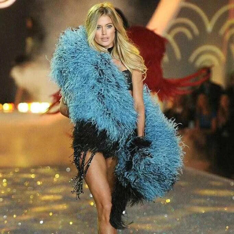 Description Picture 3 of item2Meter Ostrich Feather Boa Natural Feather Boa Plumes for Wedding Costume Party Decoration Thick 4/6/10Ply Plume Accessory Shawl