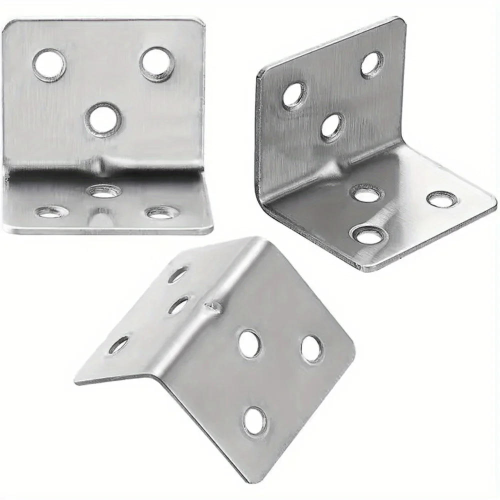Description Picture 5 of item20 stainless steel L-shaped corner brackets - right angle panels for furniture, doors and windows - durable hardware accessories