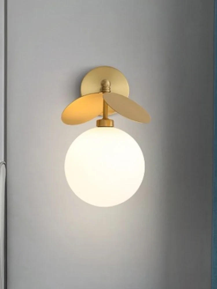 Description Picture 4 of itemModern Led Lights Wall Lamp Glass Ball Light Nordic Minimalist Living Bedroom Bedside Wall Sconce Dining Kitchen Indoor Fixture
