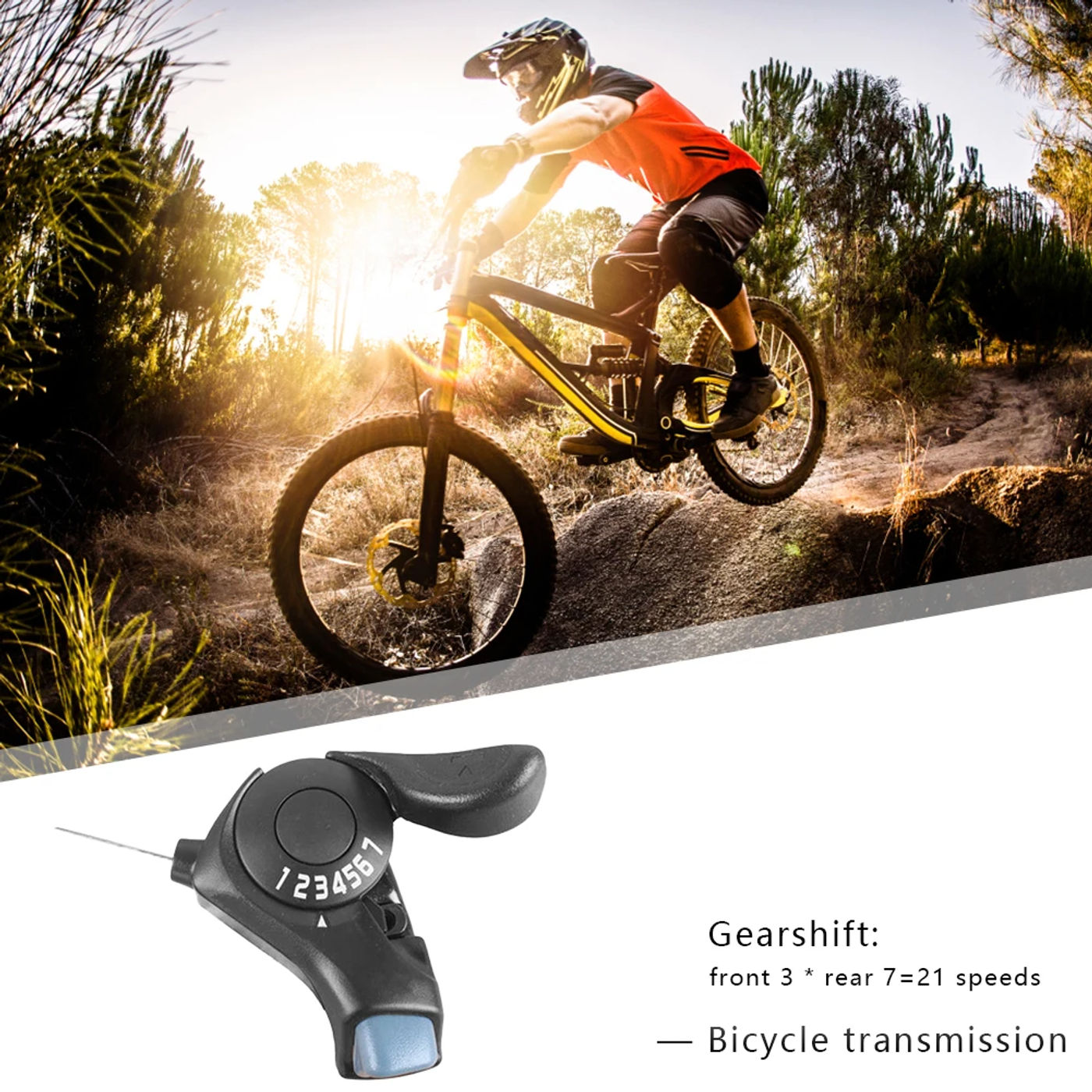 Description Picture 5 of itemSL-TX30 Bicycle Shift Lever High Strength 3/7/21 Speed Trigger Shifters Thumb Gear Shifter Lever Set for Mountain Bike Road Bike