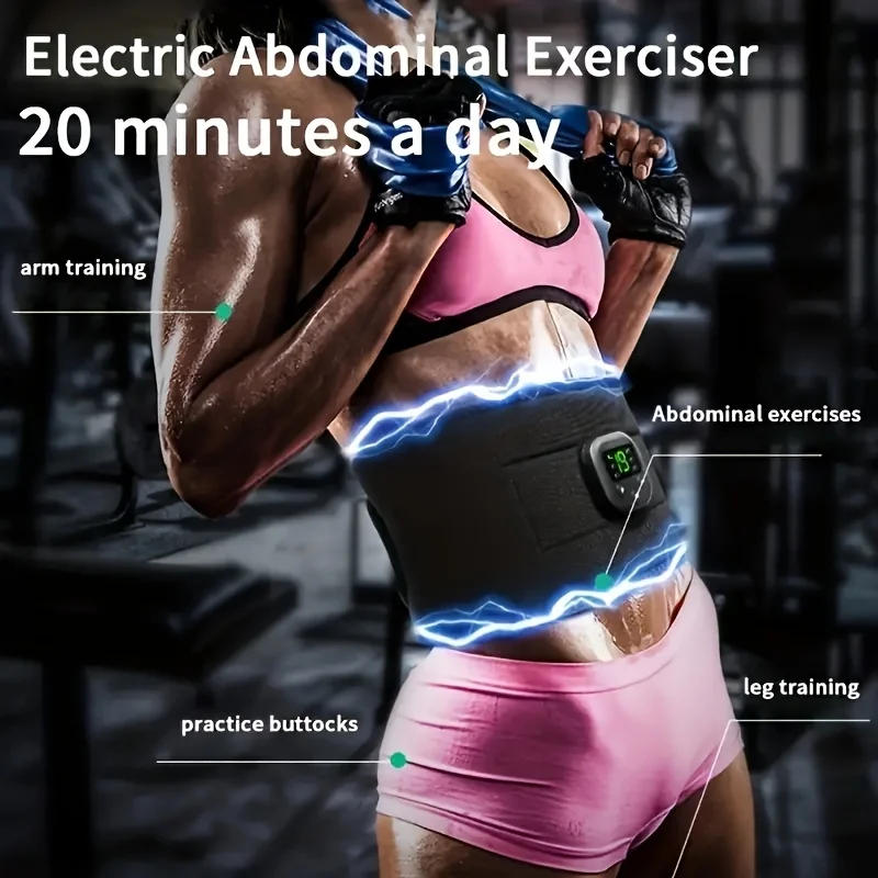 Description Picture 3 of itemRechargeable Body Massager Belt, Abdominal Trainer Muscle , Smart Fitness Vibration Belt Unisex Man And Woman Gift Fitness Trai