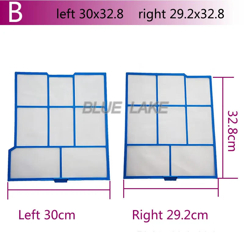 Description Picture 6 of itemCustomized Air Conditioner filter sets Left+Right A/B/C three models Hitachi Old machine custom Not original Plastic border
