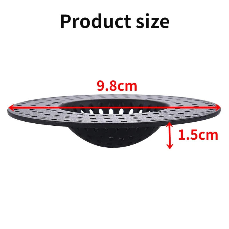 Description Picture 6 of itemPlastic Kitchen Sink Filter Strainer Sewer Filtering Net Stopper Floor Drains Hair Catcher Waste Collector for Home  Accessories
