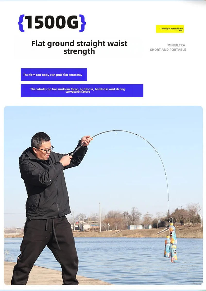 Description Picture 6 of itemUltralight Telescopic Lure Rod Travel Rod Carbon Handle solid tip Fishing ML Portable Fishing Rod Fishing Equipment pesca