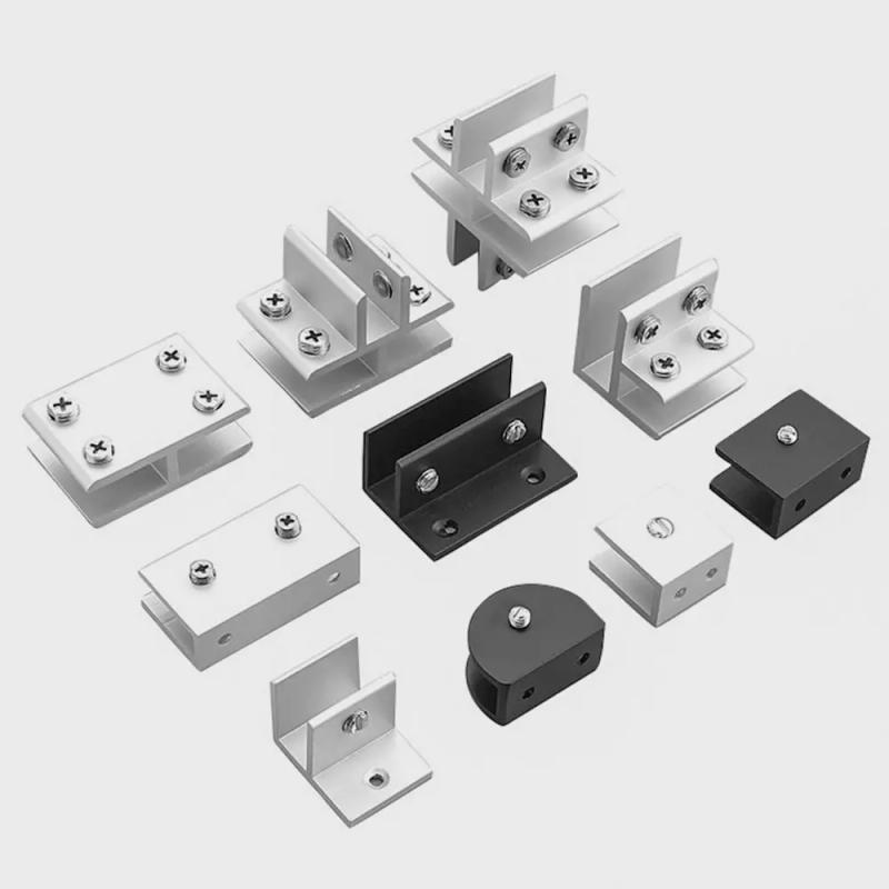 Description Picture 2 of itemPanel Bracket Glass Clamp Durable Furniture Hardware Shelf Holder Support Shelf Holder Clip Shelves Clips For 6-12mm