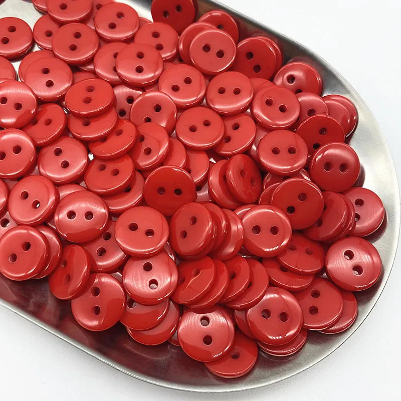 Description Picture 5 of item50pcs 11.5mm Colours Double Eye Bread Button Round Resin Sewing Buttons Diy Scrapbooking Multicolour