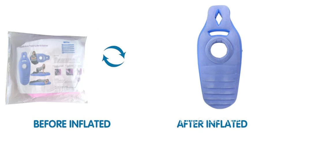 Description Picture 2 of itemYoga Mat for Pregnant Women Comfortable Flocking PVC Inflatable Mattress with Hole Exercise Home Sports Gym Fitness Pilates Pads