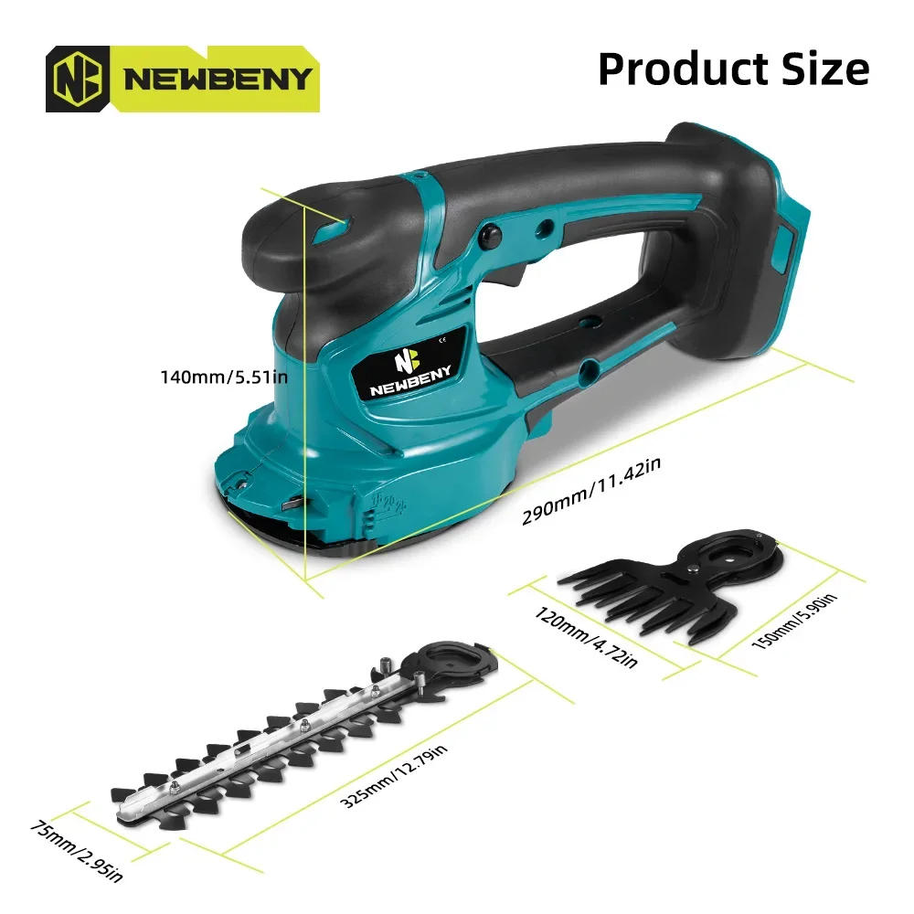 Description Picture 6 of item8000RPM Electric Hedge Trimmer 2IN1 Cordless Handheld Rechargeable Lawn Garden Bush Scissors Power Tools For Makita 18V Battery