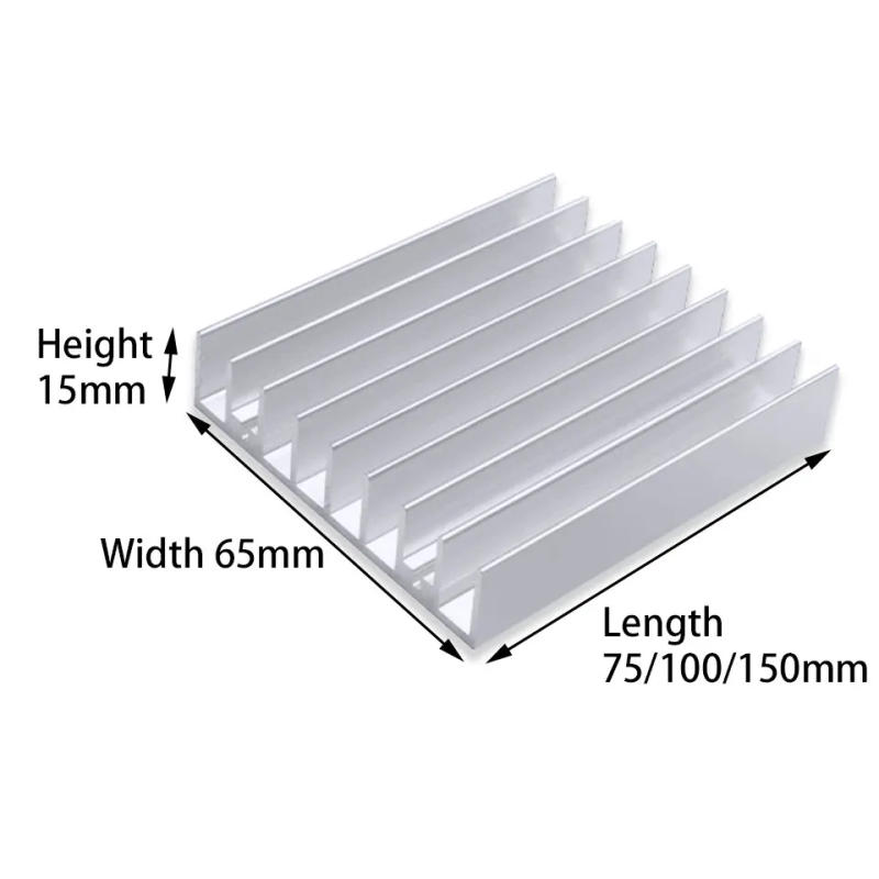 Description Picture 6 of itemLED Heat Sink Aluminum Alloy 75x65x15mm Heatsink Radiator Speed Controller Circuit Board LED Driver Aluminum Block