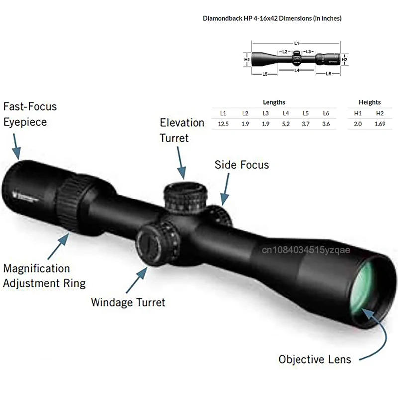 Description Picture 3 of itemOriginal V*RT*X Optics D**M*NDB*CK Tactical 4-16X44 First Focal Plane(FFP) Riflescopes EBR-2C(MRAD) Reticle 30mm Tube Scope
